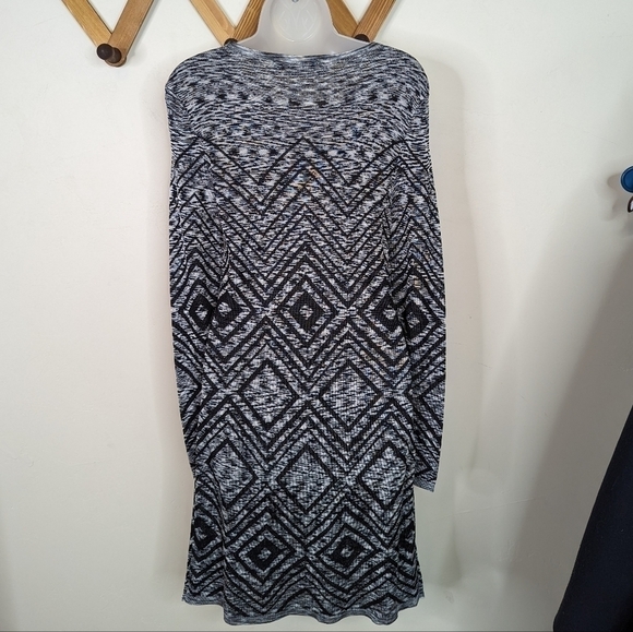 Trina Turk Geometric Long Sleeve Knit Mini Dress - Picture 3 of 8